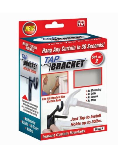 steel window box bracket site acehardware.com|TAP BRACKET As Seen On TV Black Steel Curtain Bracket 30 lb.